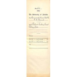 George C Braund [Acting Local Secretary - Commercial Union Assurance Company Limited] - Adelaide - Proposal linking found policy £1000