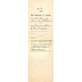 Walter Emerson Cornwall - Registrar - The University of Melbourne - Design and competition for Music Certificates