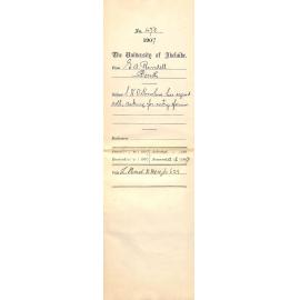 E A Randell - Secretary - The University of Adelaide (West Australia Centre) Palace Chambers, St George Terrace - Perth - S K O'Donohue has signed roll; asking for entry forms