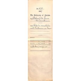 Professor J M [Matthew] Ennis - Conservatorium - Report on consultation with Melbourne re Music