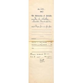 Thomas C Walker - The Dental Board of South Australia - 9 and 11, Steamship Buildings Currie Street, Adelaide - Cheque £ 46-4-0 for fees