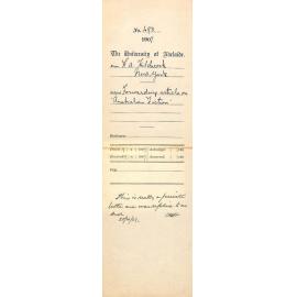 H A Hitchcock - New York - The Nation - Forwarding article on"Australian Fiction"