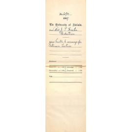 Reverend J T Huston - Bordertown - Unable to arrange for Extension Lectures