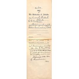 University students - Mr Talbot and Hon George Brookman - Adelaide - Protest against regulations for Scholars' season tickets