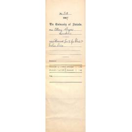 Allan Wyon - Medallist and Engraver to His Majesty the King - London - Received £44 10/0 for Stow and Fisher Dies/Medals