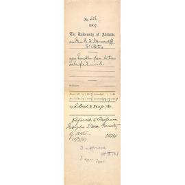 Mary Kathleen Moncrieff - St Peters - Exemption from Lectures Latin for 3 months