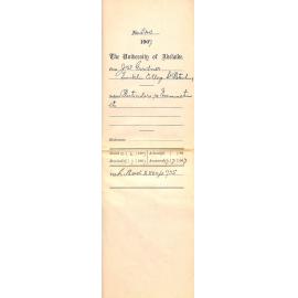 J W Gardner - Franklin College St Petersburg - Particulars re Examinations etc