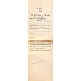 Herbert Mayo - Melbourne - Admission ad eundem statum to LLB Course