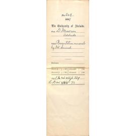 Douglas Mawson - Adelaide - Presentation minerals by Mr Samuel