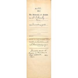 Dr F Krantz - Bonn - Forwarding goods