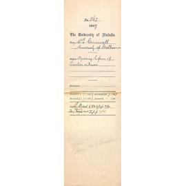 Walter Emerson Cornwall [Registrar - The University of Melbourne, Conservatorium of Music] - Melbourne - Agreeing to form of Circular re Music