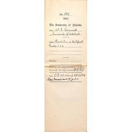 Walter Emerson Cornwall - University of Melbourne - Resolution re Certificates - Grades 1 and 2