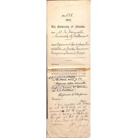 Walter Emerson Cornwall - University of Melbourne - Agreement for cooperation adopted re Marks - Examiners - Recognising Exams - Designs