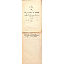 E A Randell - Perth - Entries for music examinations