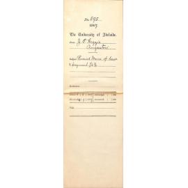 J P Heggie - Angaston - Received Memo of lease and payment £2-3-9