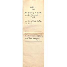 E A Randell - Perth - Lists of Music Entries and receipts