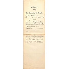 George C Braund - Commercial Union Assurance Company - Forwarding Leasehold Redemption and Sinking Fund policy - Registering name of Institution