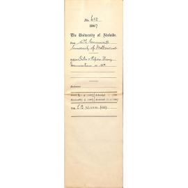 Walter Emerson Cornwall - University of Melbourne - Dates and Papers Theory Examinations Western Australia