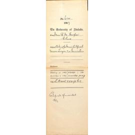 Miss Ruby M Hooper - Clare - Asking for Music Certificate Vernon Lanyon and Examinations