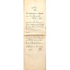 E A Randell - Perth Western Australia - Late entries Primary Music Withdrawal Henry Wulff Primary Statement showing Commission