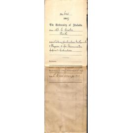 W E Cooke - Perth - Asking particulars Mathematics and Physics for Examination papers and Calendars