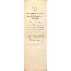 Arthur J Hollingdrake - Renmark - Particulars re Music Examinations