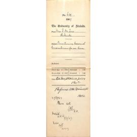 Miss Elsie Montrose Torr - Parkside - Discontinuing lessons at Conservatorium for one term