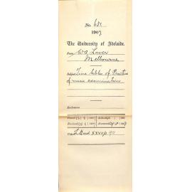 W A Laver - Melbourne - Time tables of Practice of music examination