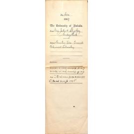 Miss Julia Stuckey - Unley Park - Donation £500 towards Botanical Laboratory