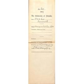 Dr A R Caw - Naracoorte - Arrangement of time table music examiners