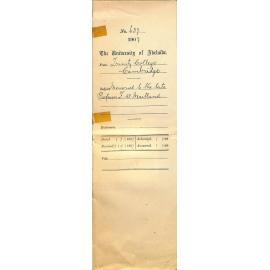 Trinity College - Cambridge - Memorial to the late Professor F W Maitland