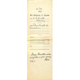 A E Mueller - Petersburg - Entering Daughter for Conservatorium