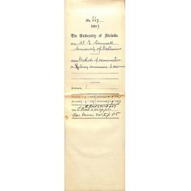 Walter Emerson Cornwall - University of Melbourne - Methods of examinations Railway concession to examiner