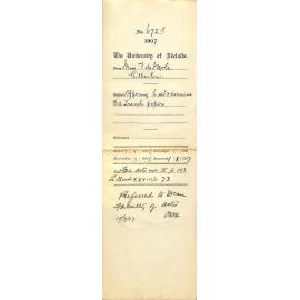 Miss Violet de Mole - Gilberton - Offering to set and examine the BA French papers