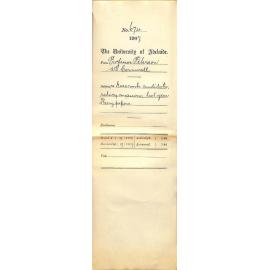 Professor Franklin Peterson - W E Cornwall - Naracoorte candidates railway concessions last years Theory Papers