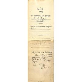 Miss D Frazer - Adelaide - Recommencing singing lessons