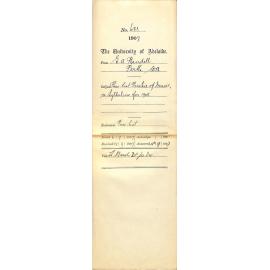 E A Randell - Perth Western Australia - Pass list Practice of Music Syllabus for 1908