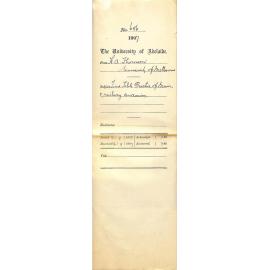 H A Thomson - University of Melbourne - Time Table Practice of Music and railway concession