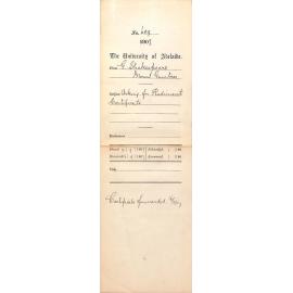 George Shakespeare - Mount Gambier - Asking for Rudiments Certificate