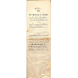 Sir John Madden - University of Melbourne - In regard to School of Tropical Medicine