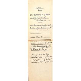 Dr Julian Smith - Melbourne - Admission ad eundem gradum BS and subject for Thesis for MS