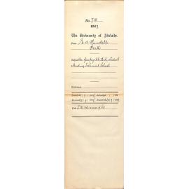 E A Randell - Perth - Are fees payable BSc students attending Technical School