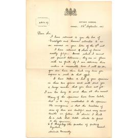 J H Maiden - Botanic Gardens Sydney - Returning part specimens lent from Tate Herbarium