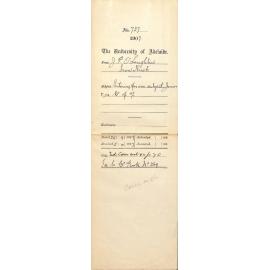 J P O'Loughlin - Iron Knob - Entering for one subject Junior and Credit of 10 shillings