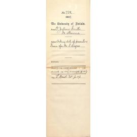 Dr Julian Smith - Melbourne - Asking date of presenting Thesis for MS Degree