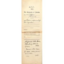 A Tarlton Jefferis - University - Report on experiment for BSc Agriculture