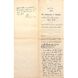 Miss Susan Ann Winwood - Hyde Park - Complaint re Music Examination and request for another Examination