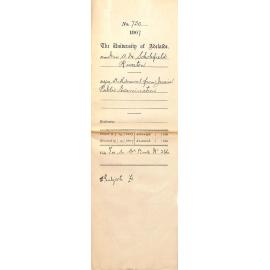 Miss Alice Marion Scholefield - Riverton - Withdrawal from Junior Public Examination