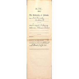 D A Kennedy - Millicent - In regard to paying expenses Extension Lectures