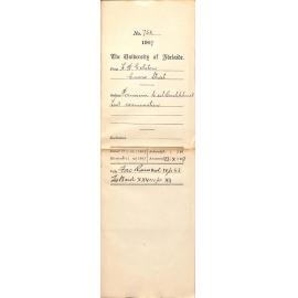 Hedley R Gelston - Currie Street - Permission to sit Constitutional Law Examination